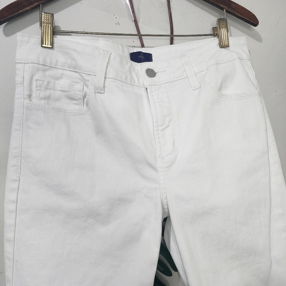 NYDJ Lift Tuck Technology White Crop Jean Pants - Picture 3 of 11